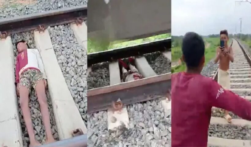 Minor Lies On Railway Track