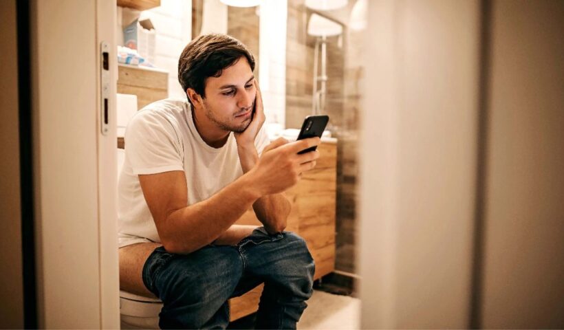 Using Phone In Toilet