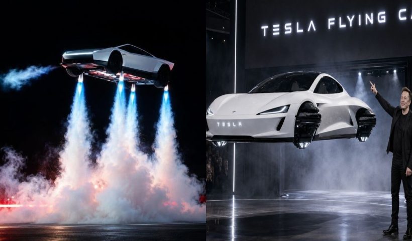 Flying Tesla Car